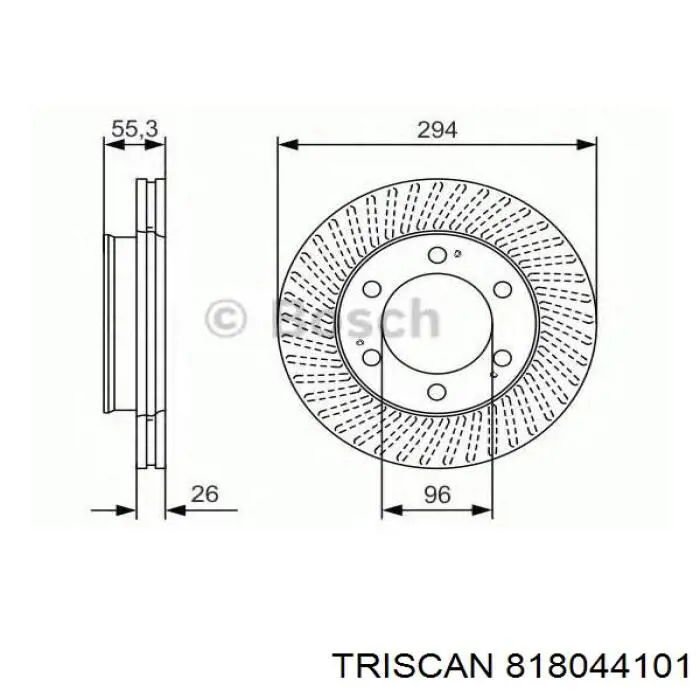 Купити 818044101 Triscan Датчик АБС (ABS) передній