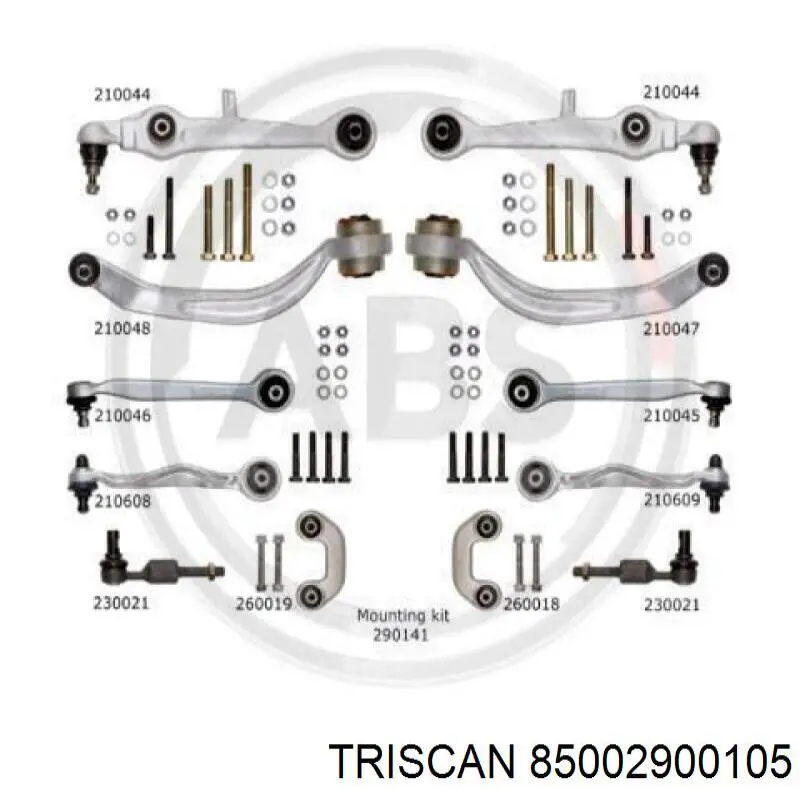 Купити 85002900105 Triscan Комплект важелів передньої підвіски