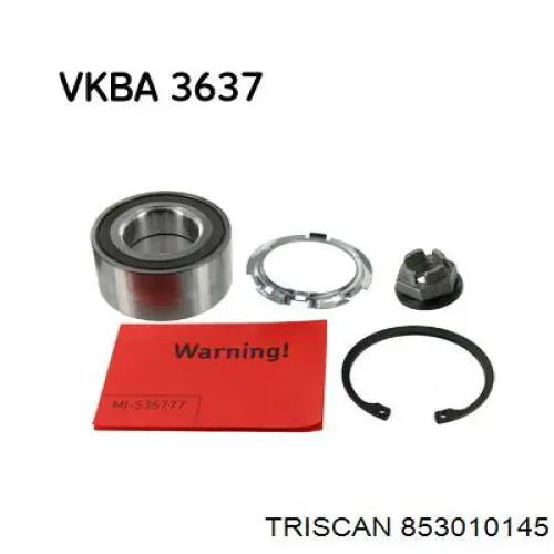 Комплект підшипник маточини передньої Triscan 853010145 ціна, від 13.25 USD