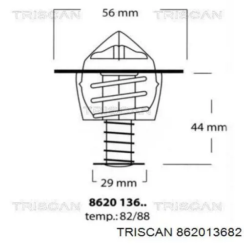 862013682 Triscan Авто термостат