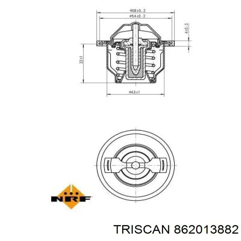 Автомобільний термостат Triscan 862013882 ціна, від 11.08 USD