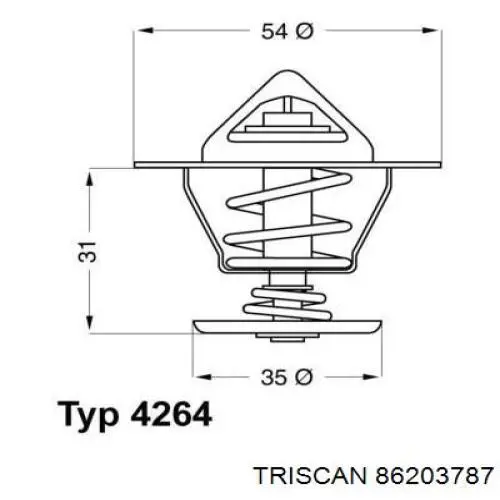 86203787 Triscan Авто термостат