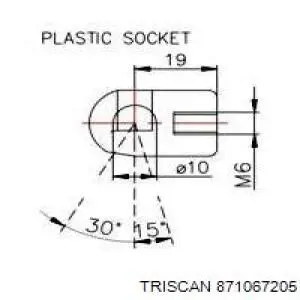 Амортизатор багажника 871067205 Triscan