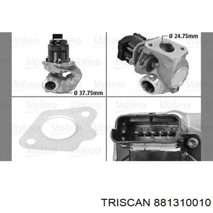 881310010 Triscan клапан egr, рециркуляції газів