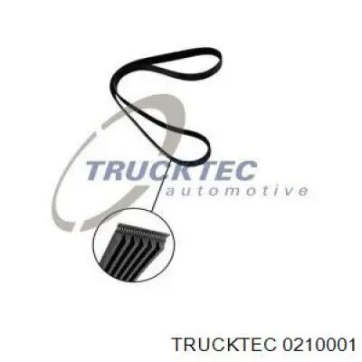0210001 Trucktec комплект прокладок двигуна, верхній