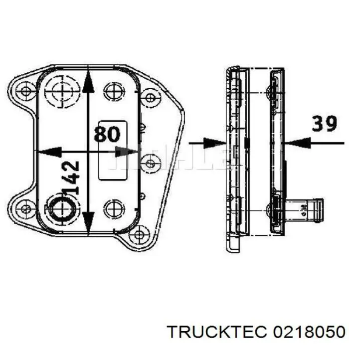 Радіатор масляний 0218050 Trucktec