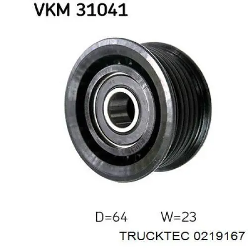Ролик приводного ременя, паразитний 0219167 Trucktec