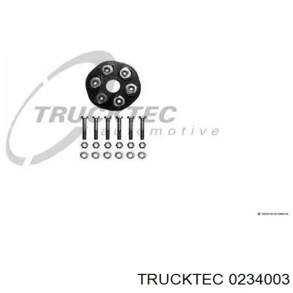 Муфта кардана еластична, передня 0234003 Trucktec