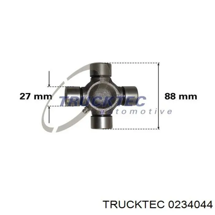 Купити 0234044 Trucktec Хрестовина карданного валу