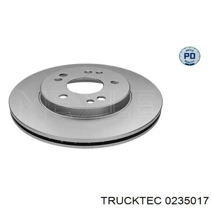 0235017 Trucktec диск гальмівний передній