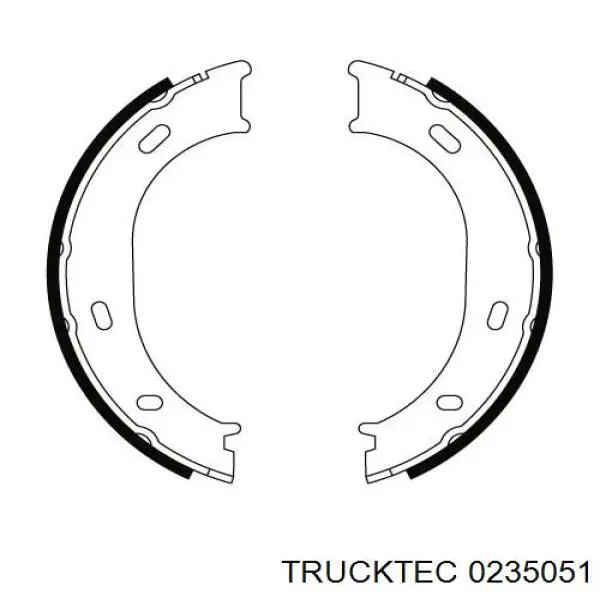 Колодки ручника / стоянкового гальма Trucktec 0235051 ціна, від 15.67 USD