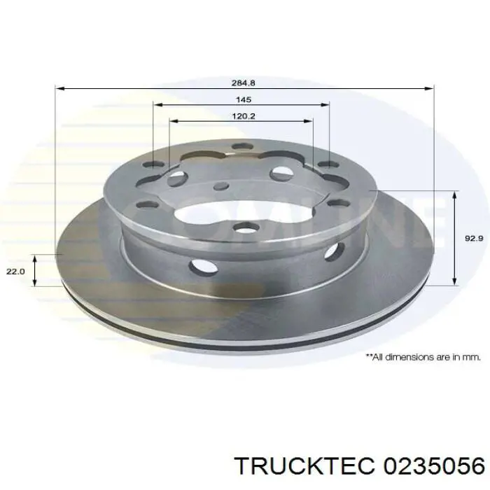 Задні дискові гальма Trucktec 0235056 ціна, від 41.30 USD