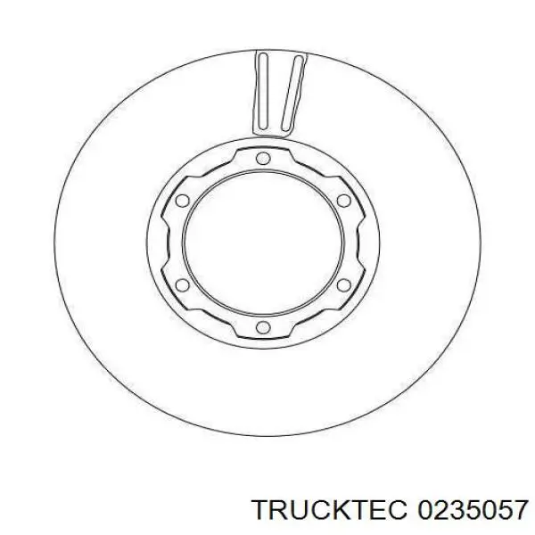 0235057 Trucktec Гальмо дискове переднє