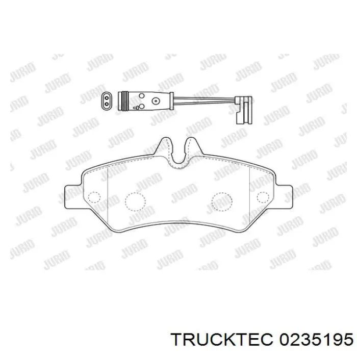 Задні гальмівні колодки 0235195 Trucktec