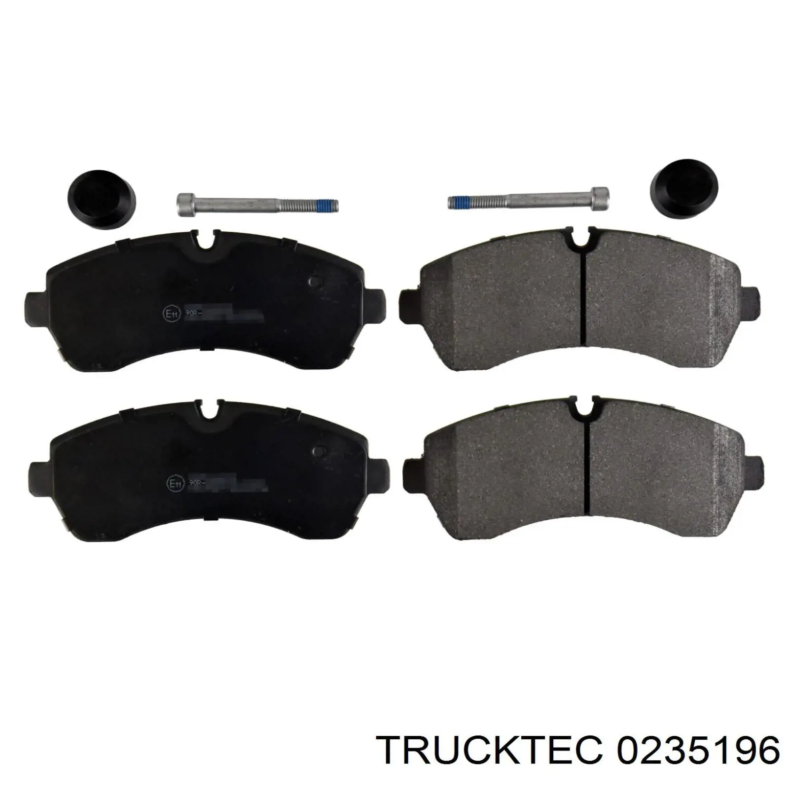 0235196 Trucktec Передні гальмівні колодки