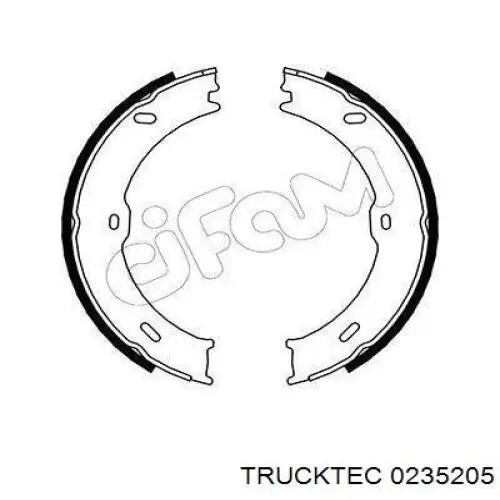 Колодки стоянкового гальма Trucktec 0235205