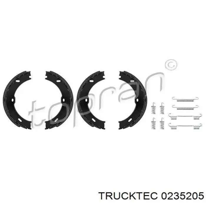 Колодки ручника / стоянкового гальма Trucktec 0235205 ціна, від 21.44 USD