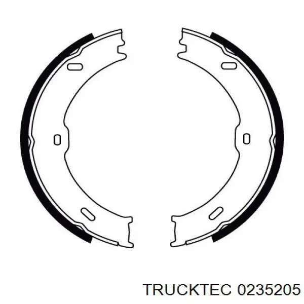 Купити 0235205 Trucktec Гальмівні колодки гальма стоянки