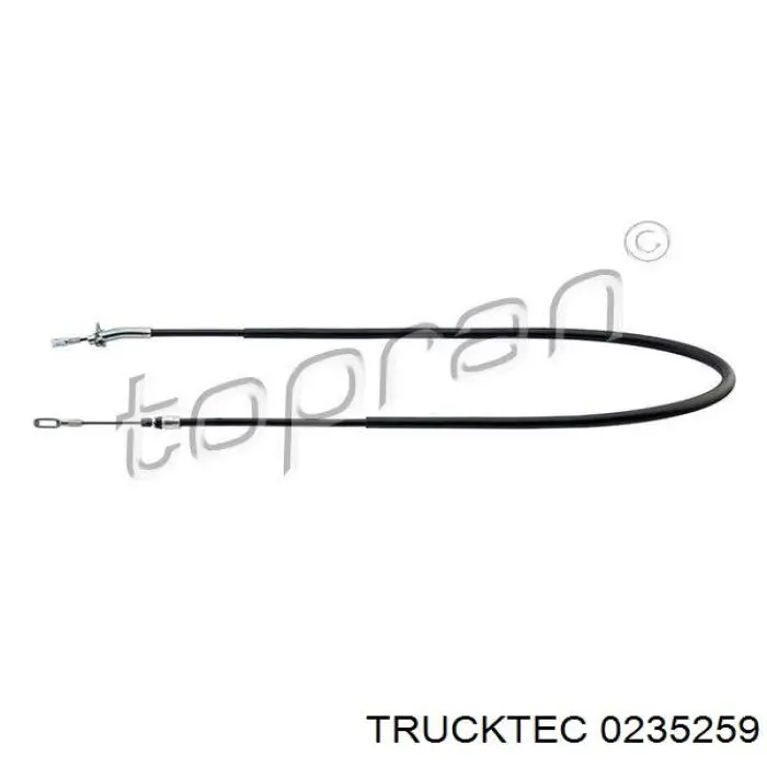 0235259 Trucktec Трос ручного гальма задній, правий/лівий