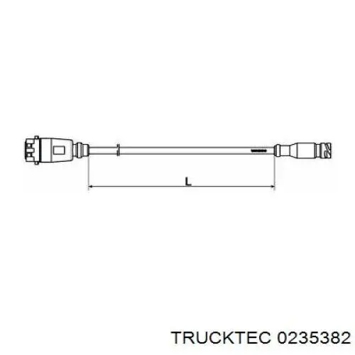 Купити 0235382 Trucktec Трос ручного гальма, проміжний