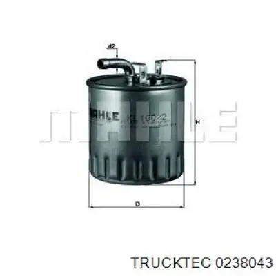 Купити 0238043 Trucktec Фільтр-відстійник палива грубої очистки