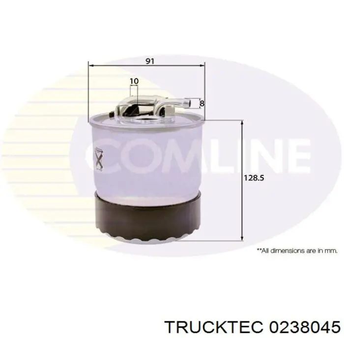 0238045 Trucktec фільтр паливний