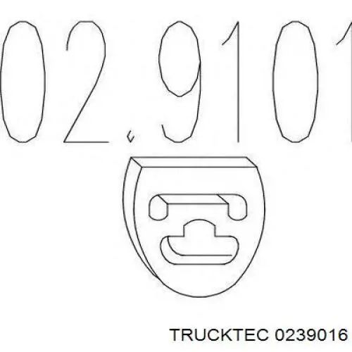 0239016 Trucktec подушка кріплення глушника