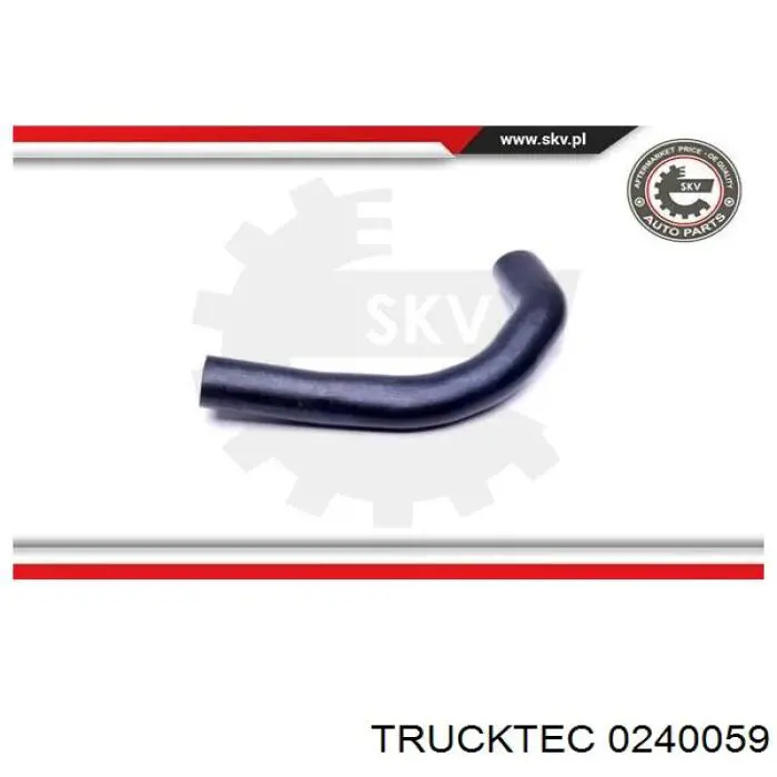 Купити 0240059 Trucktec Шланг/патрубок радіатора охолодження, верхній