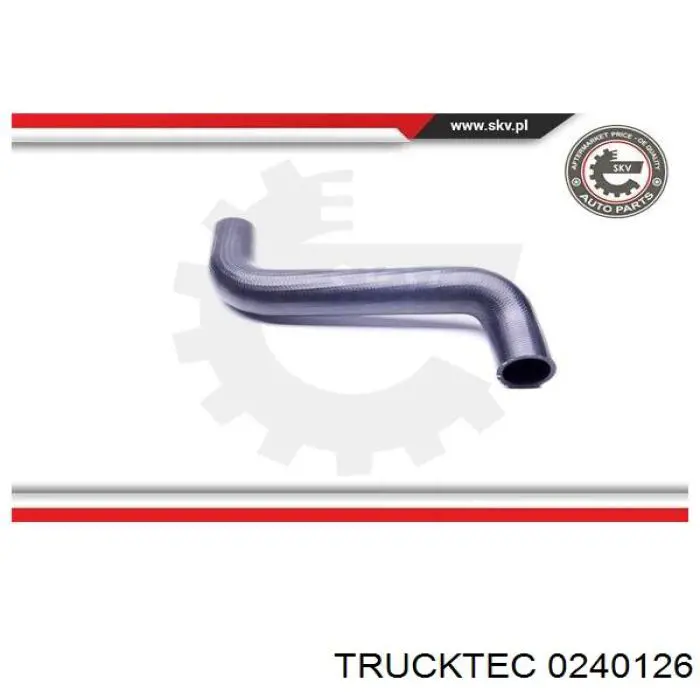 0240126 Trucktec шланг/патрубок радіатора охолодження, верхній