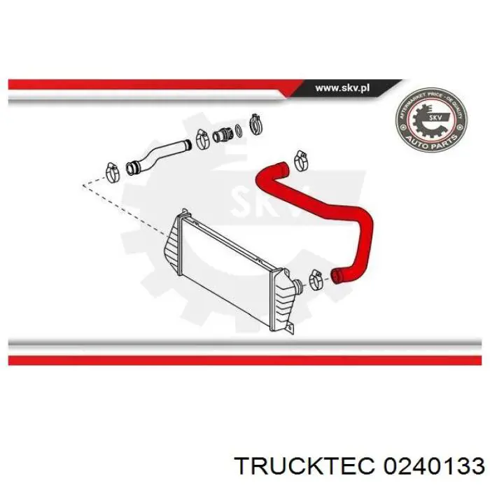 Купити 0240133 Trucktec Шланг/патрубок интеркуллера