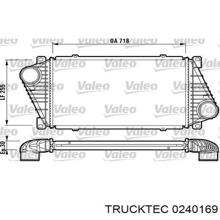 Купити 0240169 Trucktec Радіатор интеркуллера