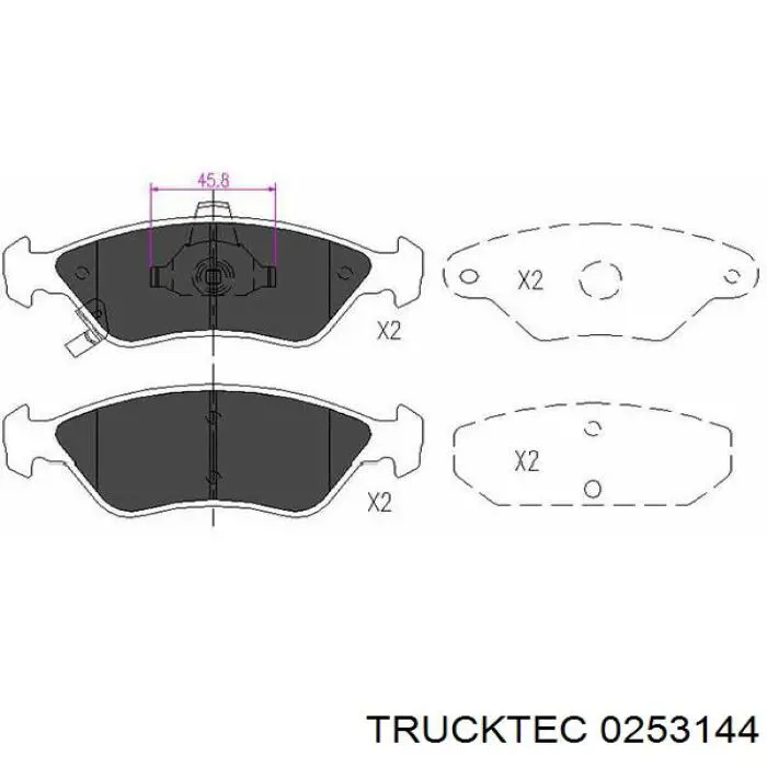 Обмежувач відкриття дверей, передній лівий 0253144 Trucktec