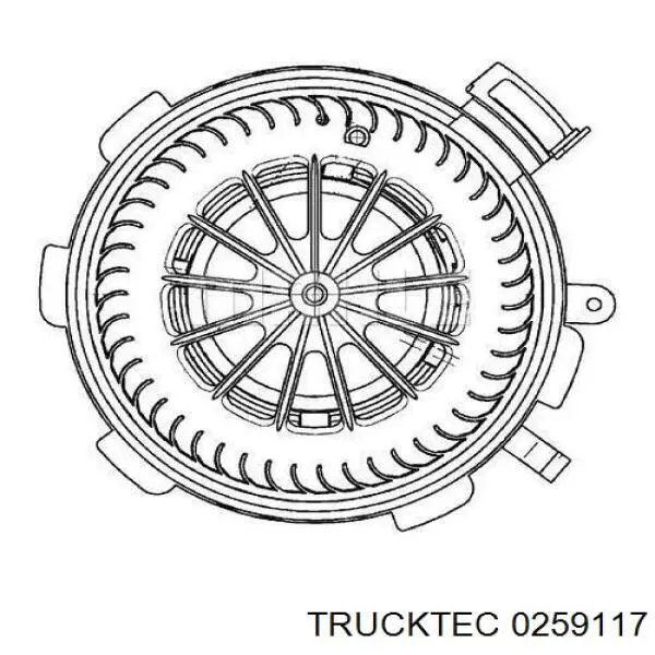 Купити 0259117 Trucktec Електродвигуни (електродвигун обігрівача) або розетка причепа штепсельная