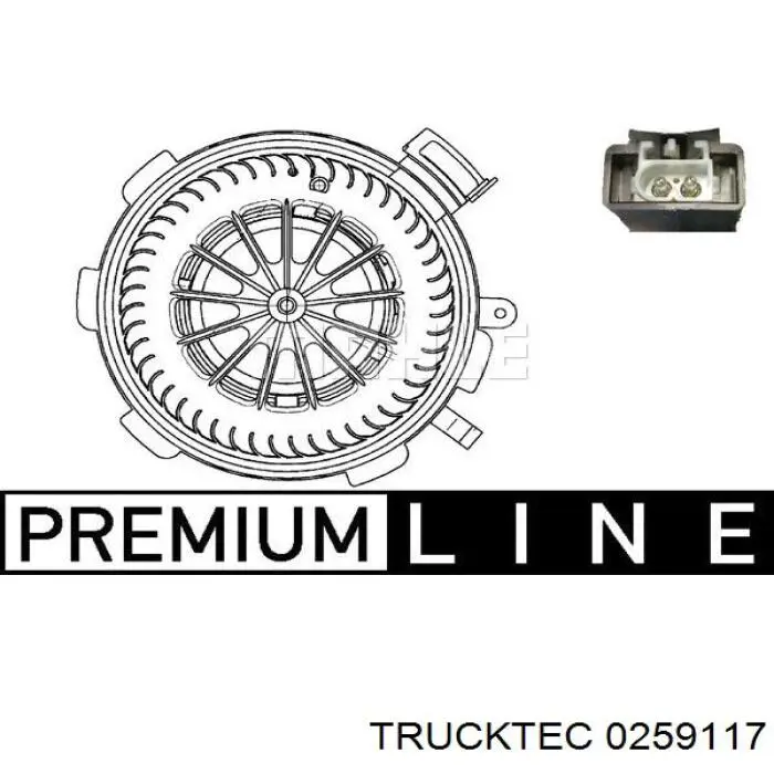 Вентилятора пічки 0259117 Trucktec