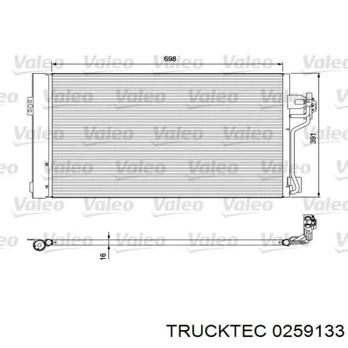 0259133 Trucktec Конденсатор