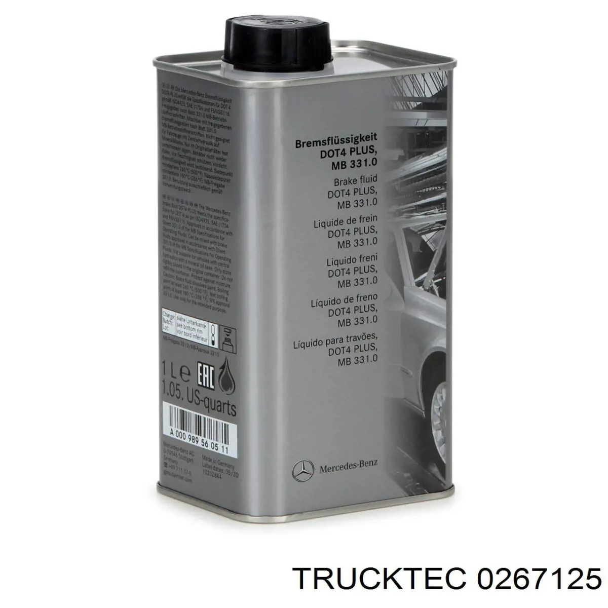 0267125 Trucktec Пробка піддона двигуна