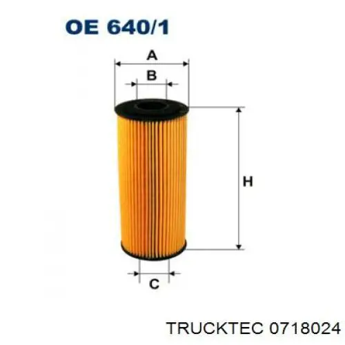 Фільтр масляний Trucktec 0718024