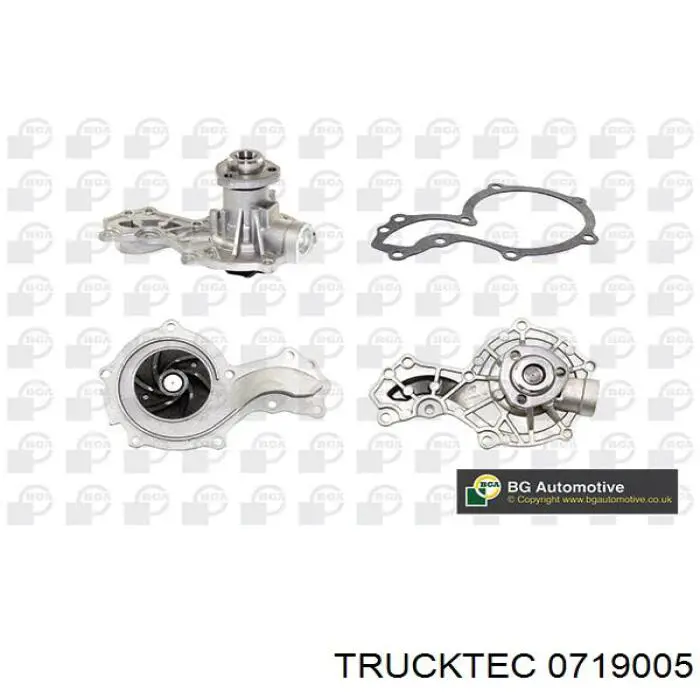 Помпа водяна (насос) охолодження, в зборі з корпусом 0719005 Trucktec