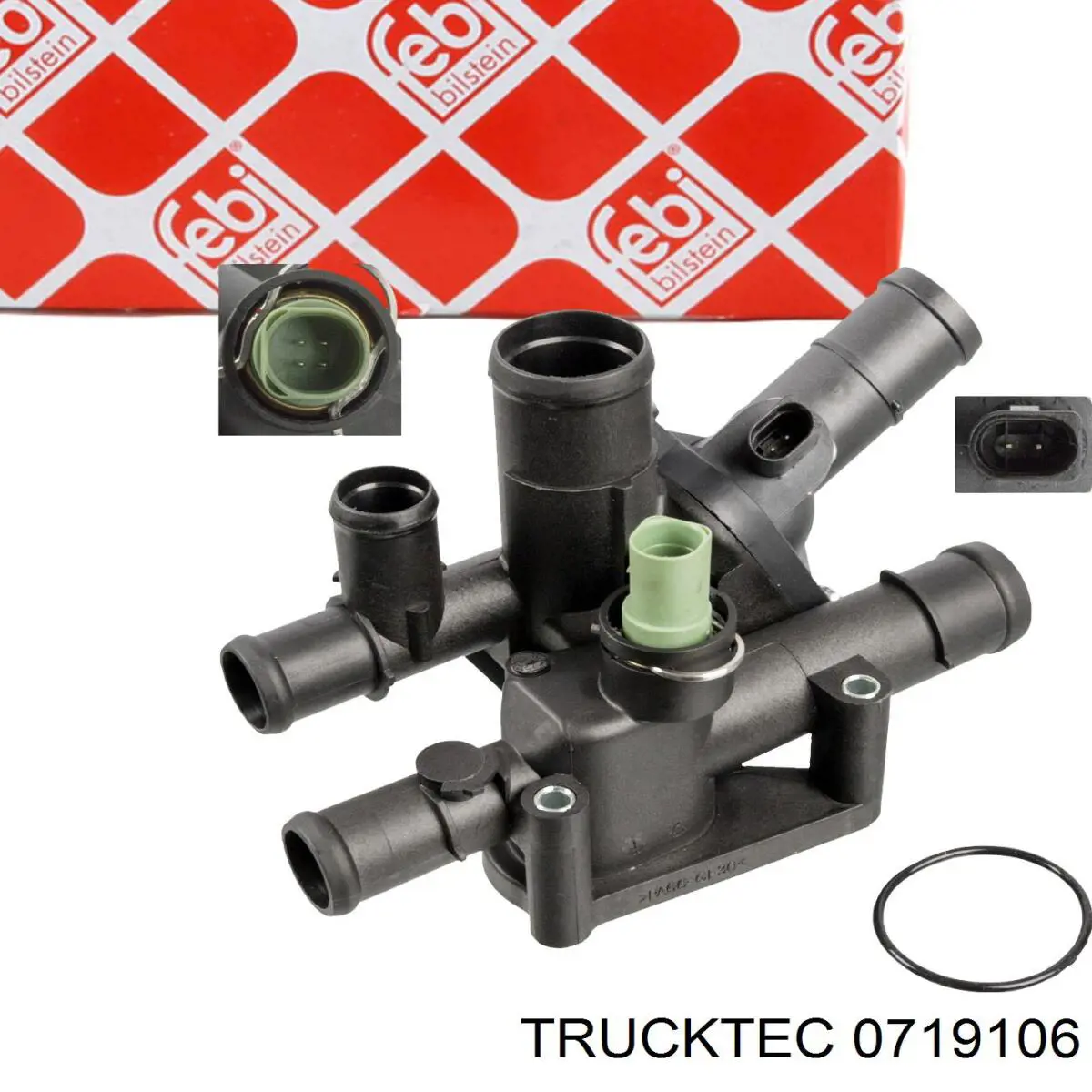 0719106 Trucktec Корпус термостата в зборі