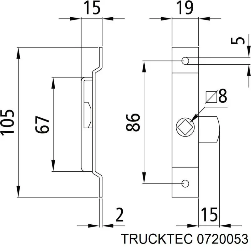 Купити 0720053 Trucktec Подушка (опора) двигуна, права