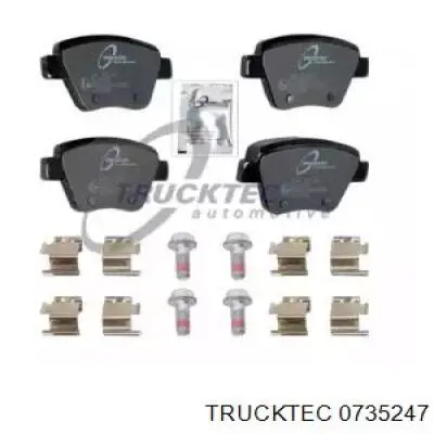 Задні гальмівні колодки Trucktec 0735247 ціна, від 21.44 USD