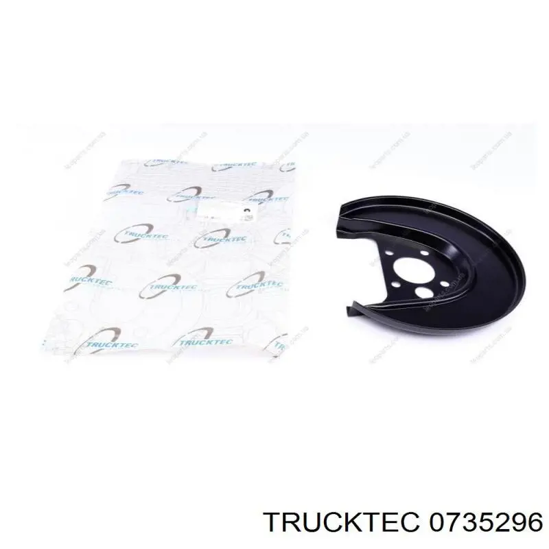 0735296 Trucktec захист гальмівного диска заднього, лівого