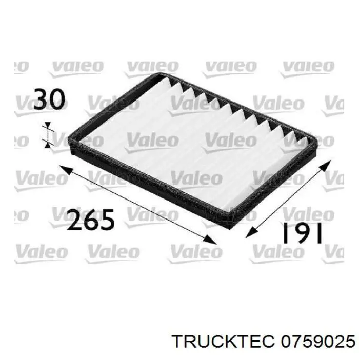 0759025 Trucktec фільтр салону