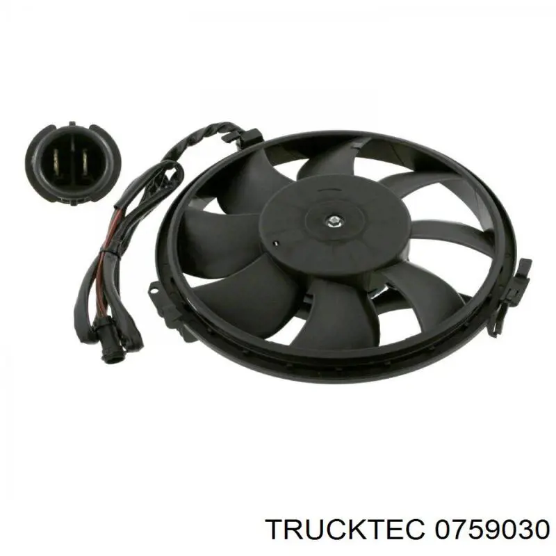 Купити 0759030 Trucktec Електровентилятор охолодження в зборі (двигун + крильчатка)