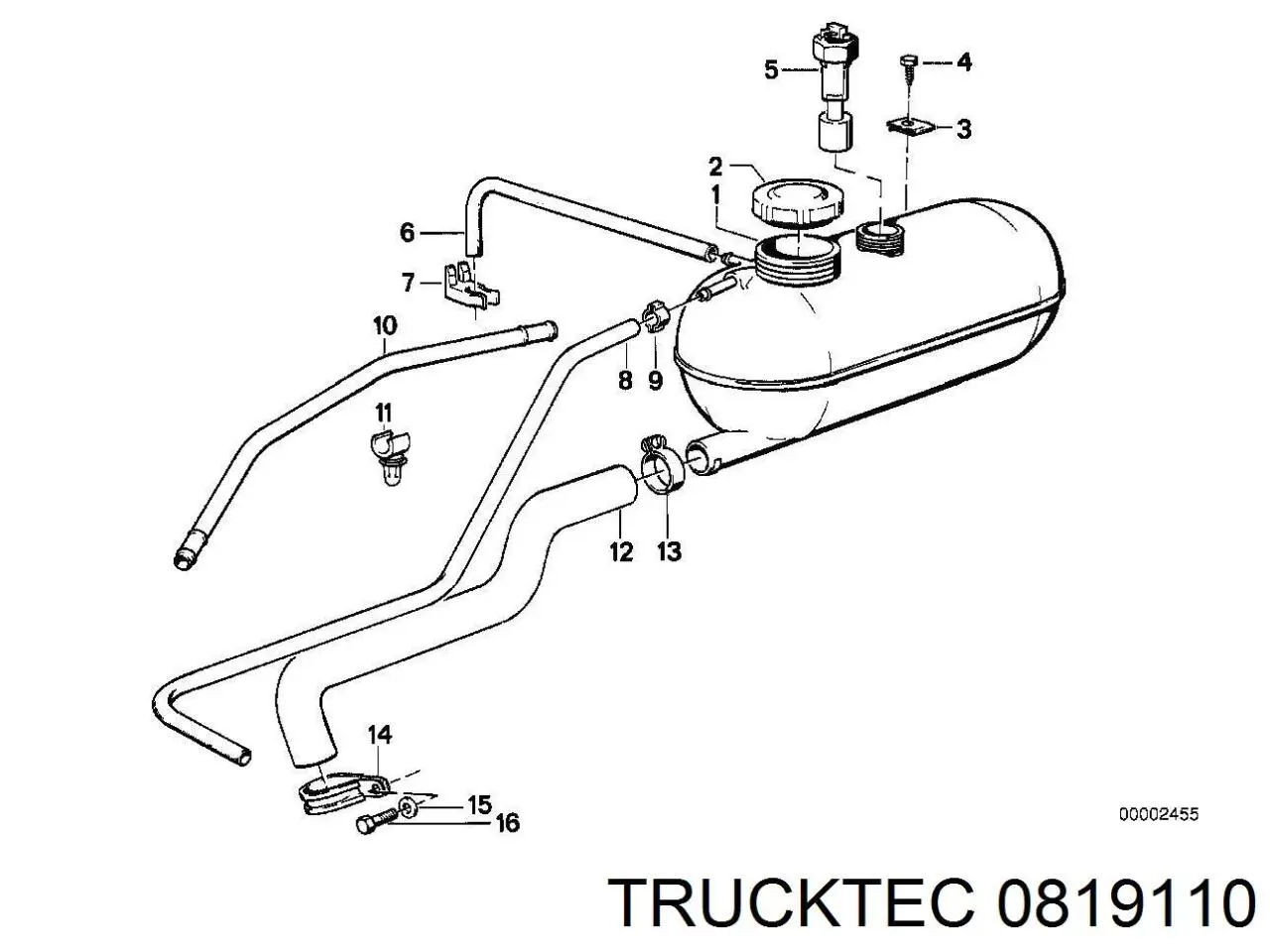 Кришка бачка радіатора Trucktec 0819110 ціна, від 5.35 USD