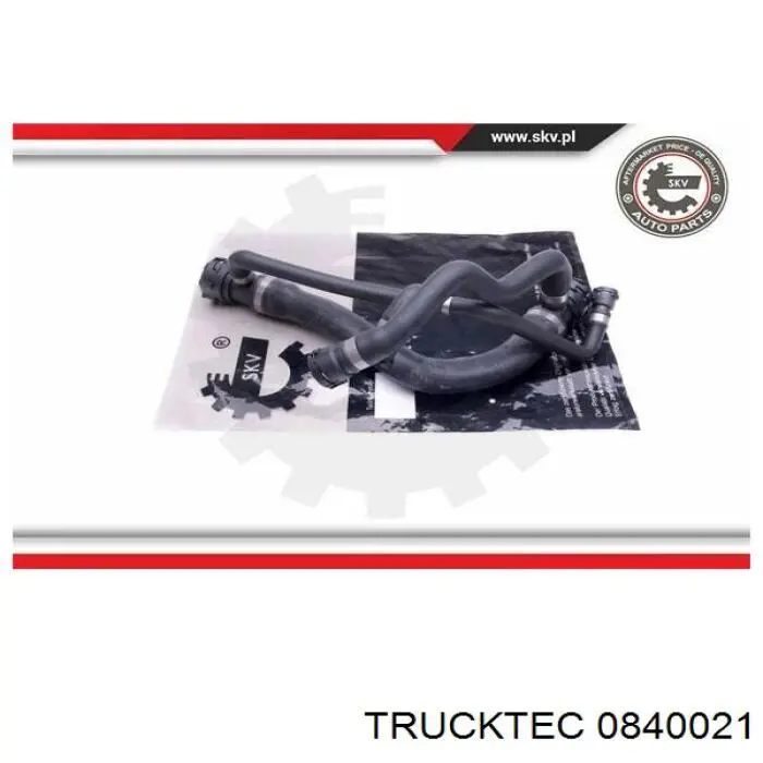 0840021 Trucktec шланг/патрубок радіатора охолодження, верхній