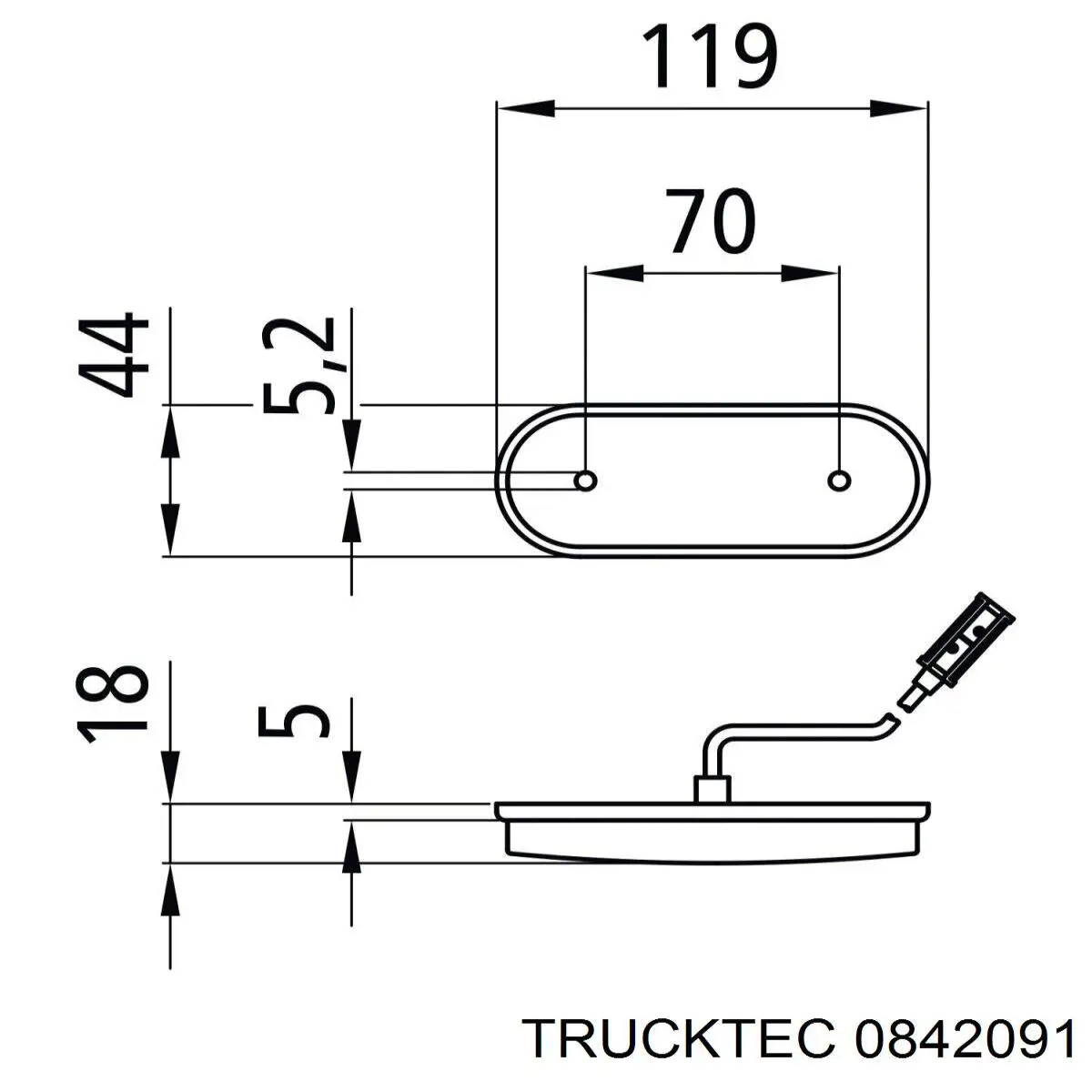 Сигналізація світлова (знак автопоїзда) Trucktec 0842091 ціна, від 16.65 USD
