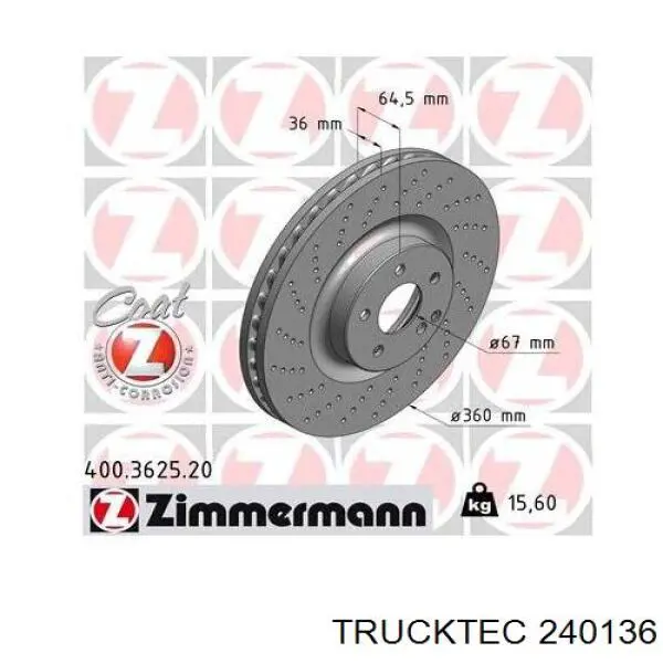 0240136 Trucktec Скоба патрубка интеркуллера