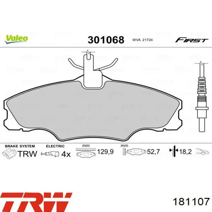 Вихлопний клапан TRW 181107 ціна, від 7.29 USD