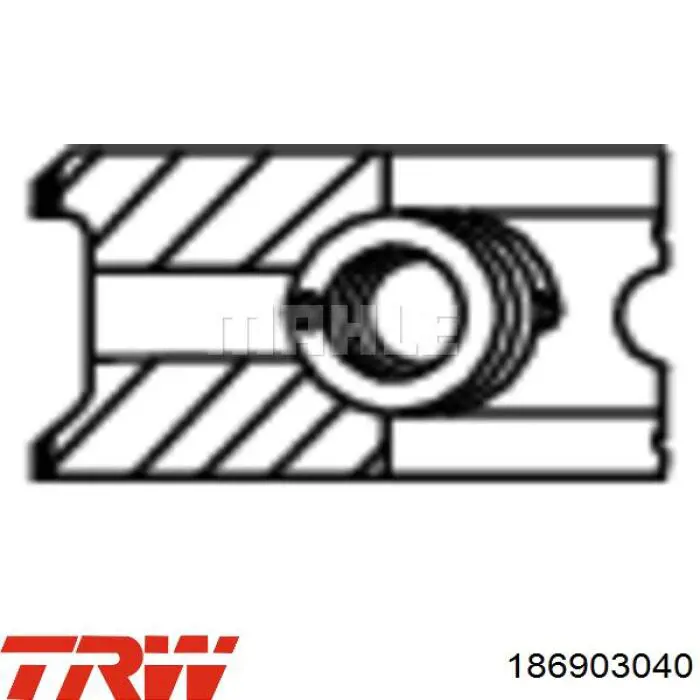 186903040 TRW кільця поршневі на 1 циліндр, 2-й ремонт (+0,50)